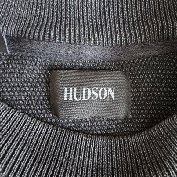 Hudson long sleeve textured cotton crew neck shirt size large - Picture 10 of 13